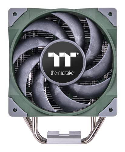 Thermaltake Toughair CL-P075-AL12RG-A 510 180 W TDP CPU-Kühler, Racing Green, Intel/AMD-Sockel (LGA 1700/1200), Dual 120 mm, 2000 U/min, Hochstatischer Druck, PWM-Lüfter mit von Thermaltake