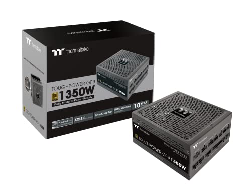 Thermaltake Toughpower GF3 1350W | PC-ATX-3.0-Netzteil | PCIe Gen 5.0 | 80-Plus-Gold | voll-modular | leiser 140 Lüfter | EU Zertifiziert Thermaltake Toughpower GF3 1350W | PC-ATX-3.0-Netzteil | PCIe Gen 5.0 | 80-Plus-Gold | voll-modular | leiser 140 Lüfter | EU Zertifiziert von Thermaltake