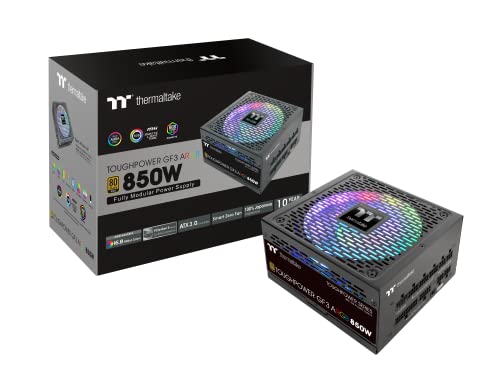 Thermaltake Toughpower GF3 ARGB 850W | PC-ATX-3.0-Netzteil | PCIe Gen 5.0 | 80-Plus-Gold | voll-modular | leiser 140 Lüfter | EU Zertifiziert von Thermaltake