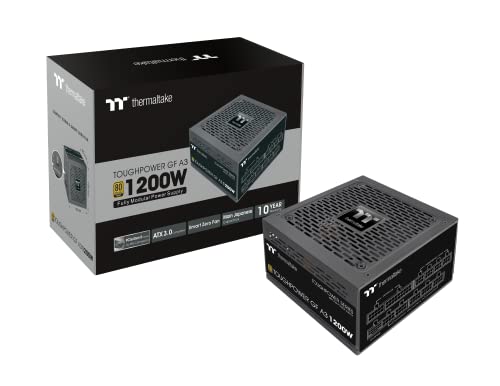Thermaltake Toughpower GF A3 1200W | PC-ATX-3.0-Netzteil | PCIe Gen 5.0 | 80-Plus-Gold | voll-modular | leiser 140 Lüfter | EU Zertifiziert Thermaltake Toughpower GF A3 1200W | PC-ATX-3.0-Netzteil | PCIe Gen 5.0 | 80-Plus-Gold | voll-modular | leiser 140 Lüfter | EU Zertifiziert von Thermaltake