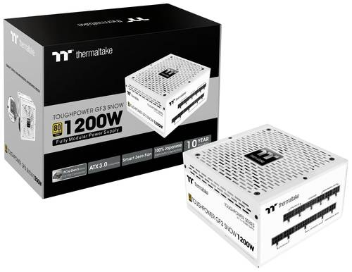 Thermaltake Toughpower GF A3 Snow 1200W PC Netzteil 1200W ATX 3.0, PCIe Gen 5.0 80PLUS® Gold von Thermaltake