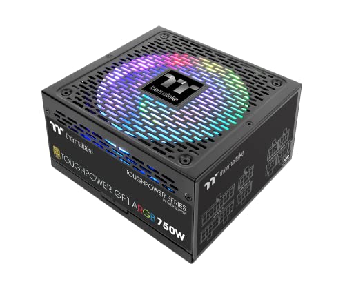 Thermaltake Toughpower GF1 750W ARGB | PC-ATX-Netzteil | 80-Plus-Gold | voll-modular | leiser 140 Lüfter | EU Zertifiziert | schwarz von Thermaltake