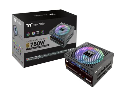 Thermaltake Toughpower GF3 ARGB 750W | PC-ATX-3.0-Netzteil | PCIe Gen 5.0 | 80-Plus-Gold | voll-modular | leiser 140 Lüfter | EU Zertifiziert Thermaltake Toughpower GF3 ARGB 750W | PC-ATX-3.0-Netzteil | PCIe Gen 5.0 | 80-Plus-Gold | voll-modular | leiser 140 Lüfter | EU Zertifiziert von Thermaltake