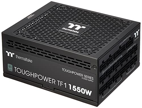 Thermaltake Toughpower TF1 1550W TT Premium Edition | PC-ATX-Netzteil | 80-Plus-Titanium | Voll-modular | Leiser 140 Lüfter | EU Zertifiziert | Schwarz von Thermaltake