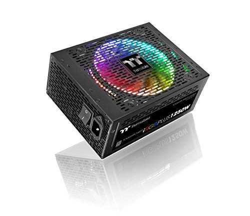 Thermaltake Toughpower i RGB Plus 1250W Titanium/PC Netzteil Digital / 14cm Luefter/Kabelmanagement/Smart Zero Luefter, PS-TPI-1250DPCTEU-T, schwarz von Thermaltake