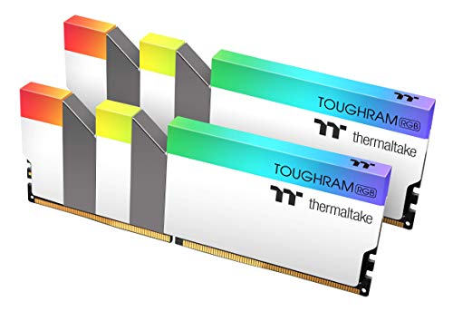 Thermaltake Toughram R022D408GX2-3600C18A RGB-Speicher, 3600 MHz, 16 GB (8 GB x 2), 16,8 Millionen Farben, RGB Alexa/Razer Chroma/5 V, Motherboard-Sync-Kabel, RGB-Speicher, R022D408GX2-3600C18A von Thermaltake