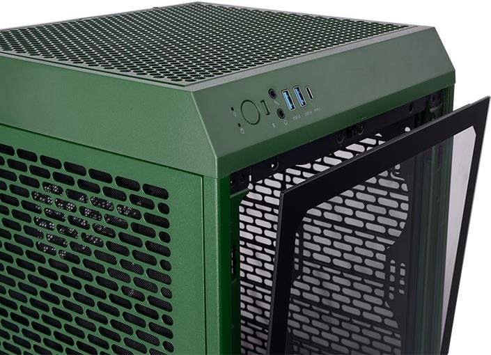 Thermaltake The Tower 200 - Mini-ITX - Seitenteil mit Fenster (gehärtetes Glas) - keine Spannungsversorgung (PS/2) - Racing Green - USB/Audio (CA-1X9-00SCWN-00) von Thermaltake