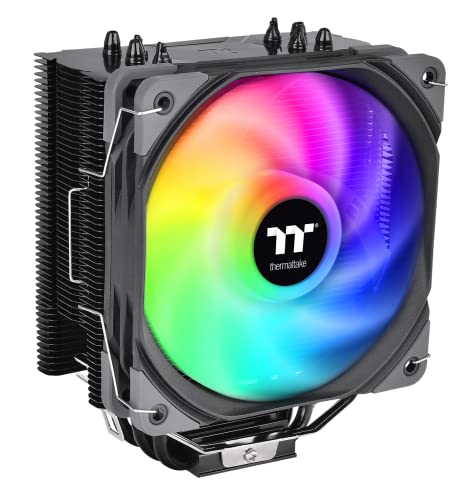 Thermaltake UX200 SE 5 V Mainboard ARGB Sync 16,8 Millionen Farben 15 adressierbare LED Intel/AMD (LGA 1700) Universal Sockel Hydrauliklager 170W CPU Kühler CL-P105-AL12SW-A von Thermaltake