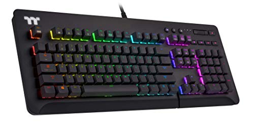 Thermaltakelevel 20 GT RGB mechanische Gaming-Tastatur, Razer Green Switches, 16.8 M Color RGB, Razer Chroma kompatibel – Gkb-LVG-Rgbrus-01 von Thermaltake