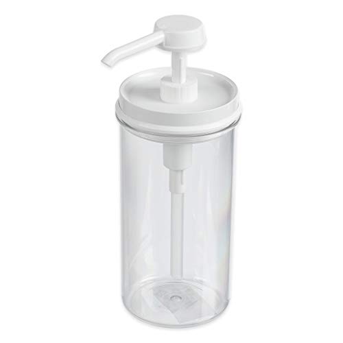 thermohauser Dosierspender aus Acryl, rund, transparent, Volumen 350 ml, Hub 4 ml von Thermohauser