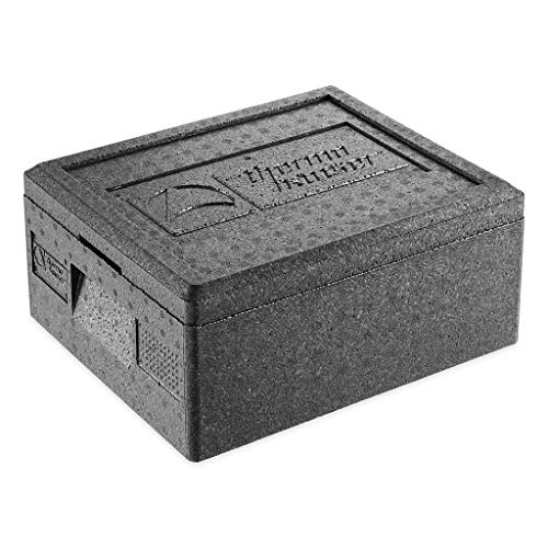 thermohauser EPP-Thermobox GN 1/2 inklusive Deckel - 10 Liter Volumen - 39 x 33 x 18 cm, Schwarz von Thermohauser