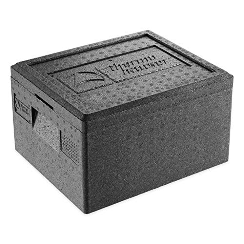 thermohauser EPP-Thermobox GN 1/2 inklusive Deckel - 14 Liter Volumen - 39 x 33 x 23 cm, Schwarz von Thermohauser