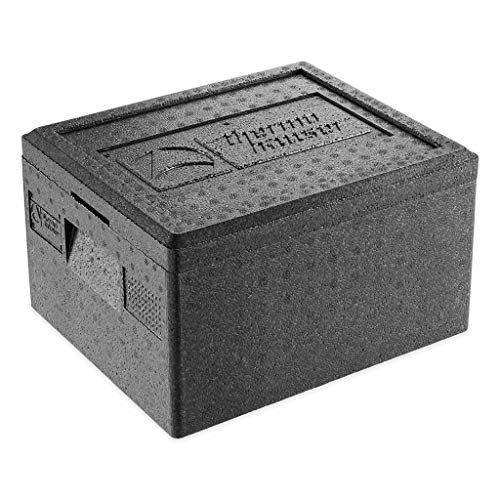 thermohauser EPP-Thermobox GN 1/2 inklusive Deckel - 15 Liter Volumen - 39 x 33 x 23 cm, Schwarz von Thermohauser