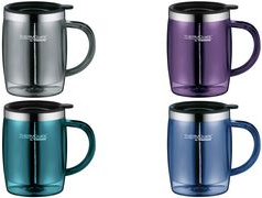 THERMOS Isolier-Tasse Desktop Mug TC, 0,35 Liter, teal einwandiger Edelstahl, hält Getränke länger heiß und kalt - 1 Stück (4059.255.035) von Thermos
