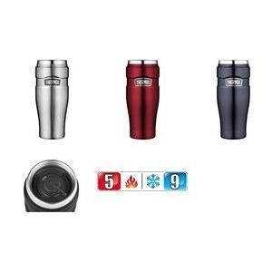 THERMOS Isolierbecher STAINLESS KING, 0,47 Liter, silber, doppelwandiger Edelstahl mit Vakuumisolierung, zerlegbarer - 1 Stück (4002.256.047) von Thermos