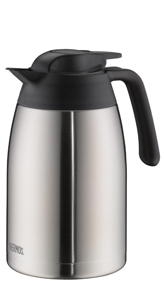 THERMOS Isolierkanne THV, 1,5 Liter, Edelstahl / schwarz von Thermos