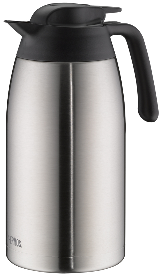 THERMOS Isolierkanne THV, 2,0 Liter, Edelstahl / schwarz von Thermos