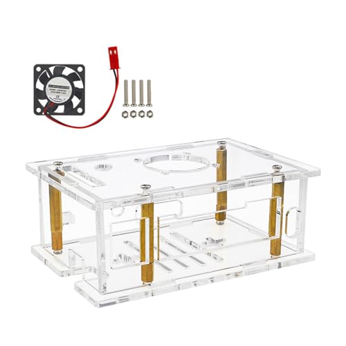 Transparente Acryl-Schutzhülle für RV2 mit Lüfter, transparente Schalenabdeckungen, Thermo-Management-Gehäuse von Thewasc