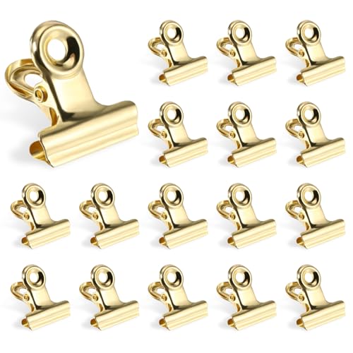 Thgtao Gold Clips,klammern gold，Small Clips, 60 Pieces Golden Clips，Binder Clips Pack of Clips Letter Clips Bulldog Clips for Pictures Photos Kitchen Home Office Accessories (Gold) von Thgtao