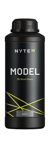 NYTE3D Model Resin grau 1 kg 3D Druckmaterial für Dentalmodelle Zahntechnik dental photopolymer Harz UV-Härtend für Anycubic, Asiga, Elegoo, Rapidshape, uvm. von Thiesa