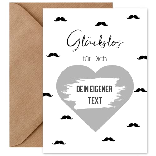 Rubbelkarte zum selber beschriften | Überraschungskarte inkl. Briefumschlag Naturpapier | Karte Vatertag | Geschenk Gutschein Rubbellos für Papa Mann zum Geburtstag Herrentag | DIN A6 (Bart) von Things of Happiness