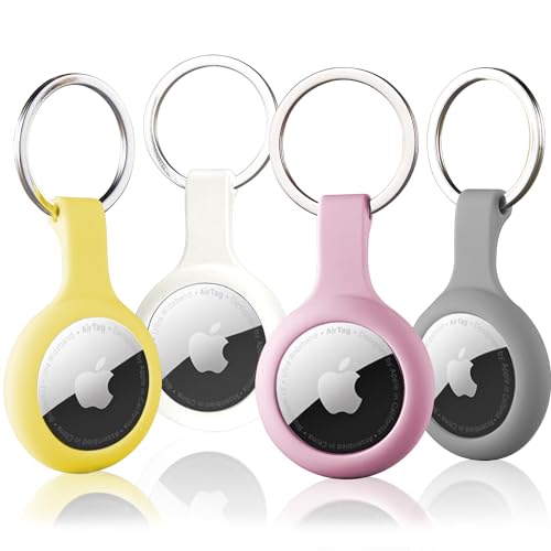 Airtag Case 4-Pack with Keychain,ThingsBag Air Tag Holder Compatible with Apple GPS Locator, Silicone Apple Airtags Cover Protection for Item Tracker, Anti-Lost and Anti-Scratch Airtag Case 4-Pack with Keychain,ThingsBag Air Tag Holder Compatible with Apple GPS Locator, Silicone Apple Airtags Cover Protection for Item Tracker, Anti-Lost and Anti-Scratch von ThingsBag