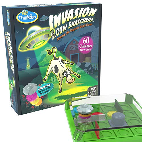 ThinkFun Invasion of The Cow Snatcher – Magnetisches Logik-Gehirnspiel für Kinder ab 6 Jahren von ThinkFun