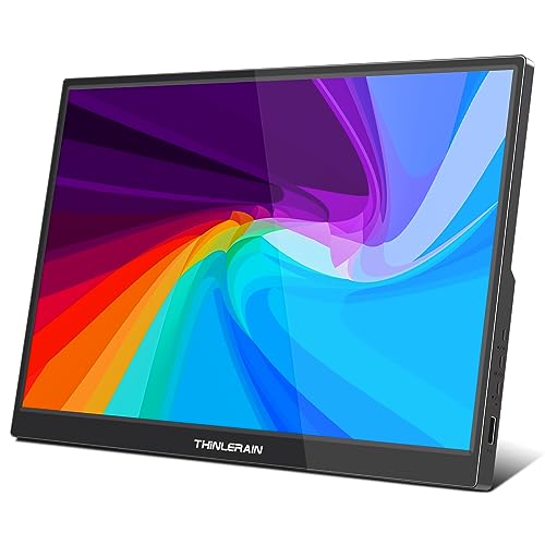 Thinlerain 14 Inch Portable Monitor FHD 1920 x 1200 IPS Screen, USB C and HDMI Monitor, Second Monitor (Built-in Speaker & Stand) External Monitor for PC Phone von Thinlerain