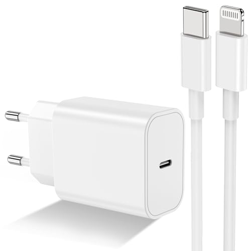 Schnellladegerät für iPhone 14 13 12 11, Apple MFi zertifiziert: 20 W USB C PD Netzadapter Ladegerät Apple Original mit 2 m Lightning-Kabel für iPhone 14/13/12/11/XS Max/XR/SE/iPad von Thiyniya