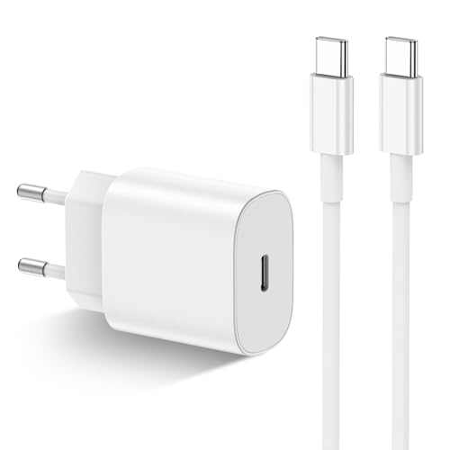 USB C Ladegerät Ladekabel für iPhone 16 Pro/16 Pro Max/16 Plus/15 Pro/15 Pro Max/15 Plus, iPad, MacBook, Samsung, 20W USB C Power Adapter Schnellladegerät mit Schnellladekabel 2M von Thiyniya
