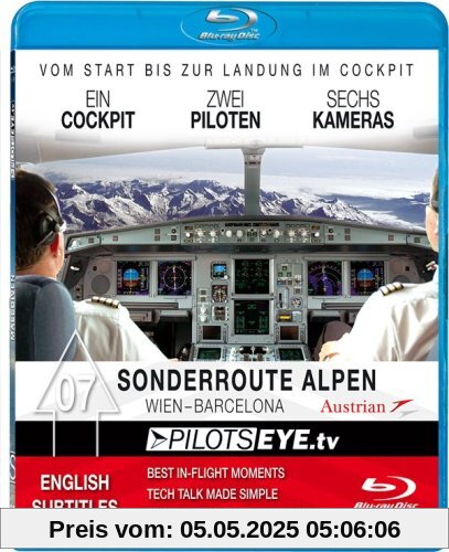 PilotsEYE.tv | ACROSS the ALPS | Wien - BARCELONA A321 |:| Blu-ray Disc® |:| Cockpitflight Austrian Airbus A 321 [Blu-ray] von Thomas Aigner