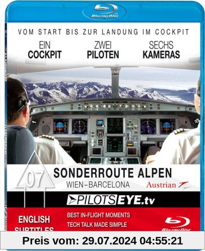 PilotsEYE.tv | ACROSS the ALPS | Wien - BARCELONA A321 |:| Blu-ray Disc® |:| Cockpitflight Austrian Airbus A 321 [Blu-ray] von Thomas Aigner