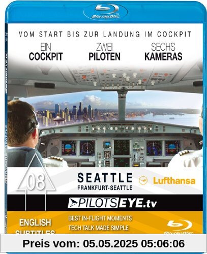 PilotsEYE.tv | Frankfurt - SEATTLE |:| Blu-ray Disc® |:| Cockpitflight Lufthansa | A330-200 | Bonus: Werftbesuch BOEING 747-800 & Museum of Flight [Blu-ray] von Thomas Aigner