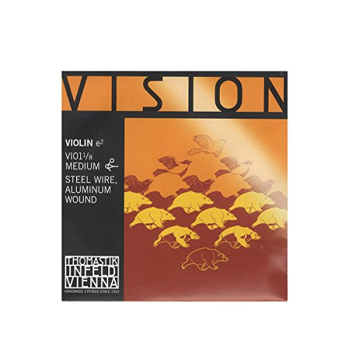 Thomastik Einzelsaite für 1/8 Violine Vision - E-Saite Stahl, Aluminium umsponnen, mittel, Kugel abnehmbar von Thomastik-Infeld