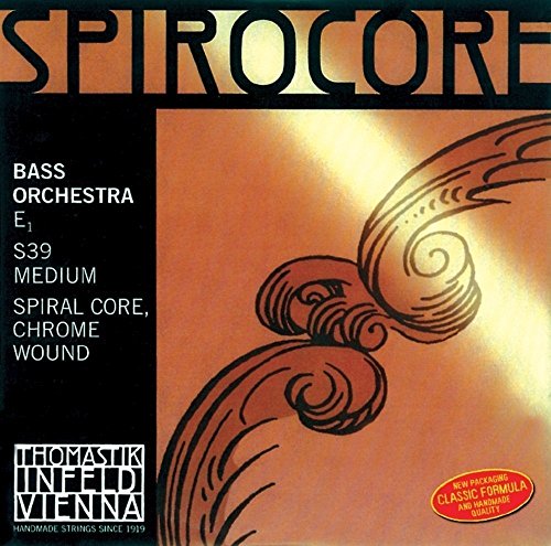 Thomastik Einzelsaite für Kontrabass 4/4 Spirocore - C-Saite (low) Spiralkern, Chrom umsponnen, Orchesterstimmung, weich von Thomastik-Infeld
