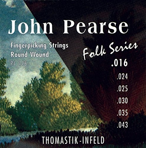 Thomastik,656692,Einzelsaite AA8H2 0.024Nylonband auf SeilkernPJ24 für Klassikgitarre John PearseFolk Series Light Satz PJ116 von Thomastik