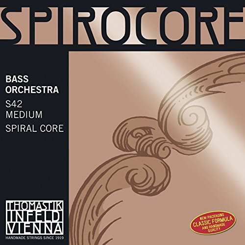 Thomastik 3885.7 Einzelsaite für Kontrabass 44259 Spirocore - H/B-Saite (low) Spiralkern, Chrom,umsponnen, Orchesterstimmung, mittel mittel von Thomastik-Infeld