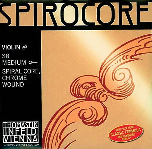 Thomastik 633755 Saiten für Violine Spirocore Spiralkern, Satz 3/4 Mittel Stahl umsponnen von Thomastik