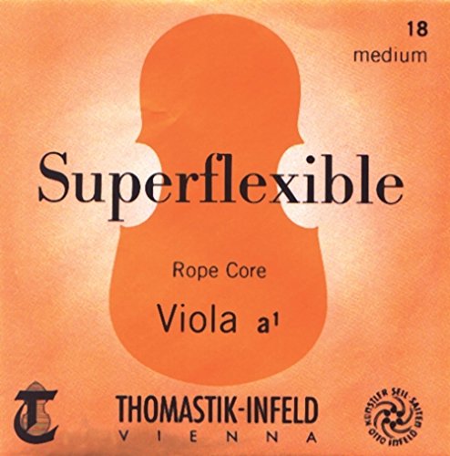 Thomastik 637724 Saiten für Viola Superflexible Seilkern, Satz 4/4 weich Chromstahl von Thomastik