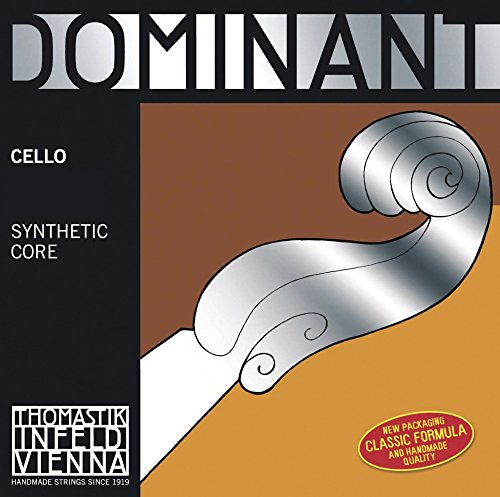 Thomastik 641020 Saiten für Cello Dominant Nylonkern, Satz 4/4 stark Chrom von Thomastik