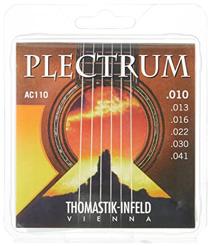 Thomastik 669307 Plectrum Phosphor Bronze Acoustic Guitar Strings10-41 Extra Lt von Thomastik