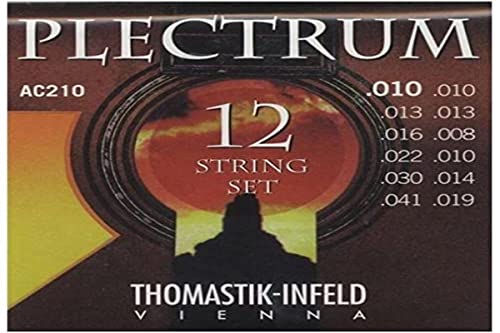 Thomastik 669367 Saiten für Akustikgitarre Plectrum Acoustic Series, Satz AC210 Extra Light 12-string nickelfrei Thomastik 669367 Saiten für Akustikgitarre Plectrum Acoustic Series, Satz AC210 Extra Light 12-string nickelfrei von Thomastik-Infeld