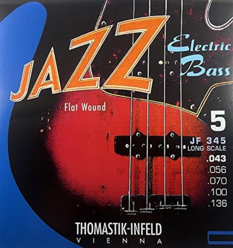 Thomastik 682726 Saiten für E-Bass Jazz Bass Flat Wound, Satz JF345 5-string long scale 34 Zoll von Thomastik-Infeld