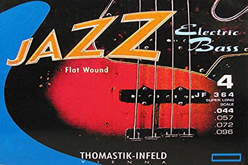 Thomastik 682745 Saiten für E-Bass Jazz Bass Flat Wound, Satz JF364 4-string super long scale 36 Zoll von Thomastik
