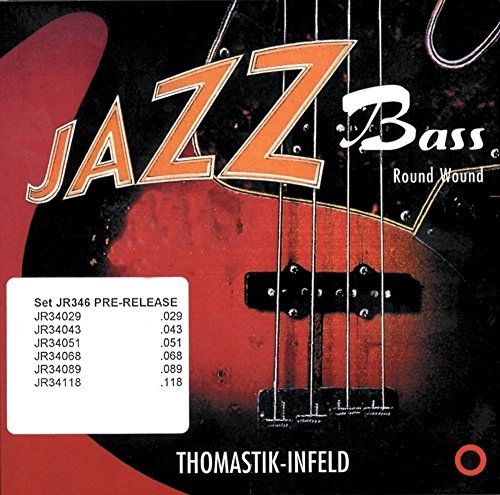 Thomastik 682755 Saiten für E-Bass Jazz Bass Serie Nickel Round Wound Roundcore, Satz JR324 4-string roundwound short scale 32 Zoll von Thomastik