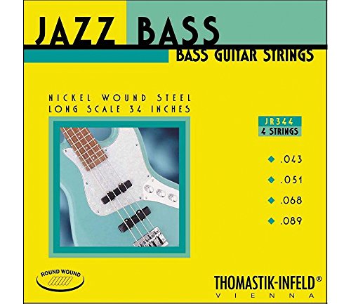 Thomastik 682765 Saiten für E-Bass Jazz Bass Serie Nickel Round Wound Roundcore, Satz JR 344 4-string roundwound long scale 34 Zoll von Thomastik