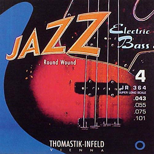 Thomastik 682795 Saiten für E-Bass Jazz Bass Serie Nickel Round Wound Roundcore, Satz JR364 4-string roundwound super long scale 36 Zoll von Thomastik