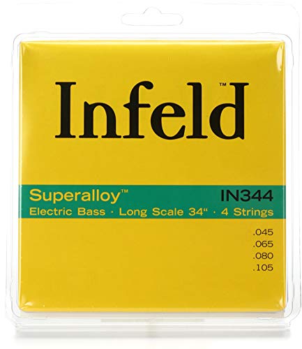 Thomastik 682854 Infeld Saiten für E-Bass Superalloy Round Wound Long Scale, Satz IN 344 4-string long Scale 34 Zoll von Thomastik-Infeld
