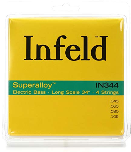 Thomastik 682854 Infeld Saiten für E-Bass Superalloy Round Wound Long Scale, Satz IN 344 4-string long Scale 34 Zoll von Thomastik