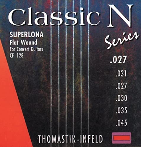 Thomastik Einzelsaite A5 .035 Chromstahl geschliffen und poliert CF35 für Klassikgitarre Classic N Series Superlona light Satz CF128, CF127 von Thomastik
